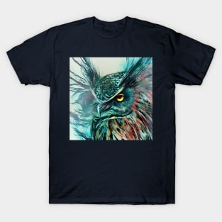 Great Horned Owl Digital Painting T-Shirt